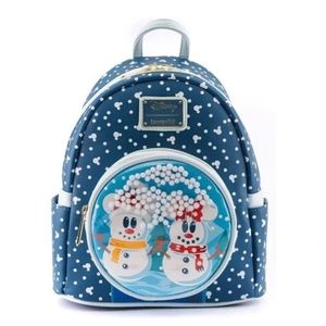 Loungefly x Disney Snowman Mickey Minnie Mouse Snowglobe ❄️